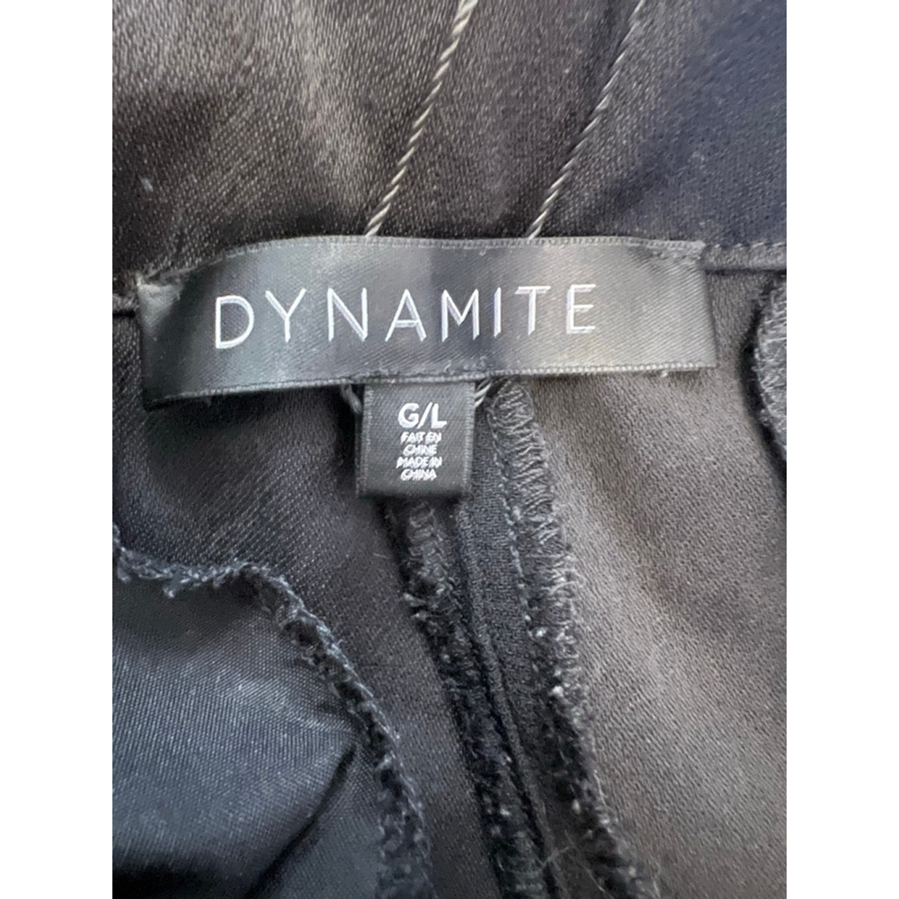 Dynamite Black Tie Waist Dress Pants Cropped Career Office Size Large - Picture 9 of 11